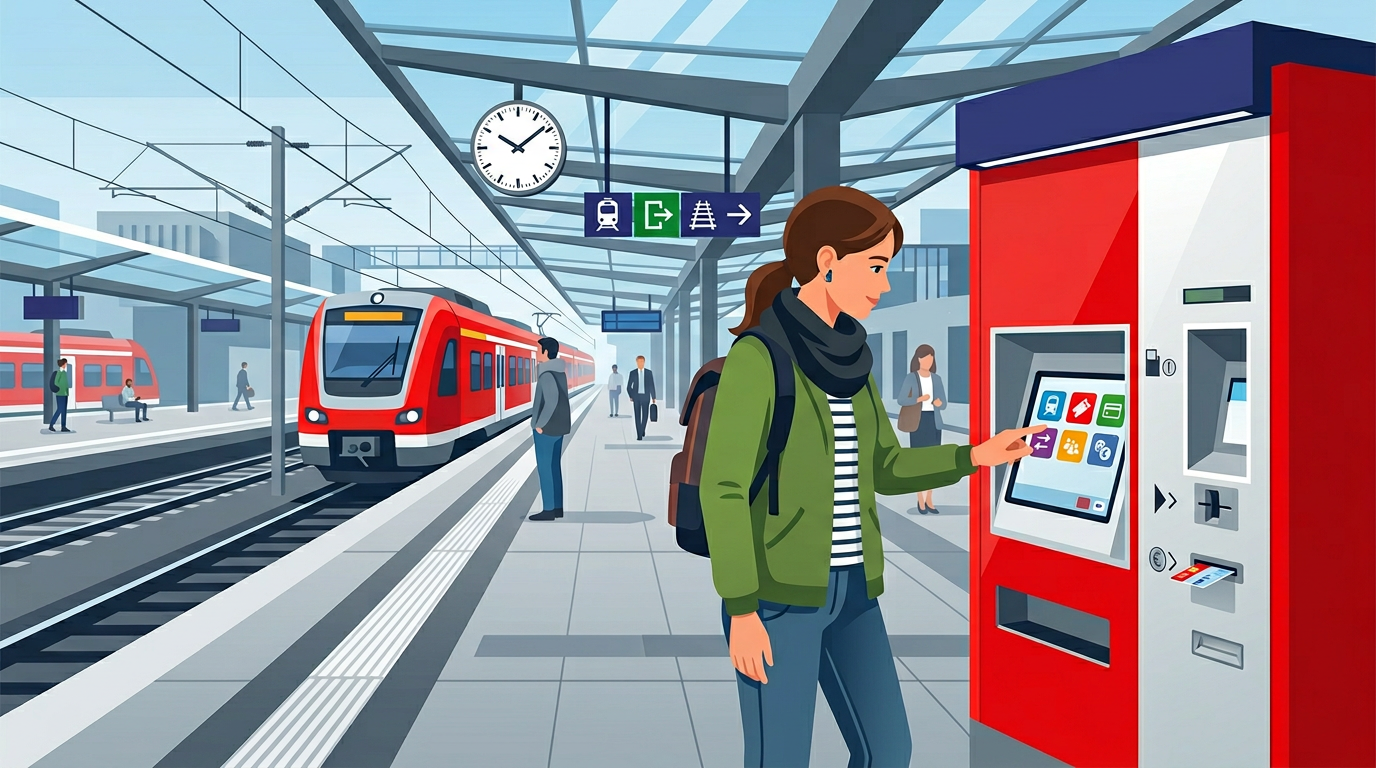 Fahrkartenautomat / Máy bán vé